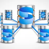 Wizualizacja klastra baz danych, symbolizująca instalację SQL Server.