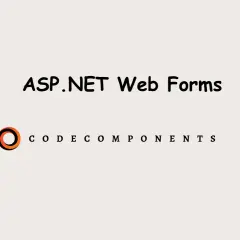 ASP.NET Web Forms - tworzenie stron internetowych z plikami .aspx. Logo CODECOMPONENTS.