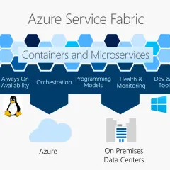 Azure Service Fabric: zarządzanie cyklem życia, dostępność, orkiestracja, modele programowania, monitorowanie, narzędzia Dev & Ops, autoskalowanie dla kontenerów i mikrousług, tworząc elastyczną data fabric.
