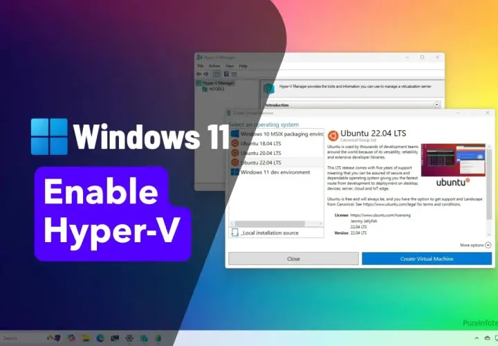 Instalacja Ubuntu 22.04 LTS na maszynie wirtualnej z wykorzystaniem Hyper-V w Windows 11.
