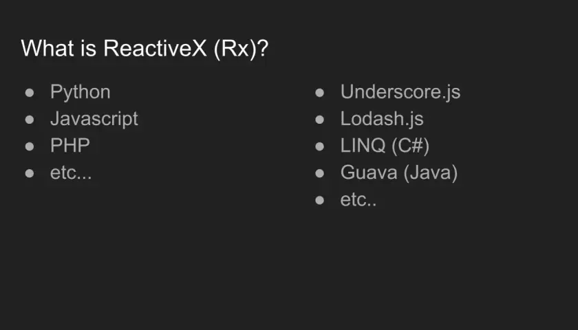 Lista języków i bibliotek, gdzie można nauczyć się, jak zrobić observer: Python, Javascript, PHP, Underscore.js, Lodash.js, LINQ, Guava.
