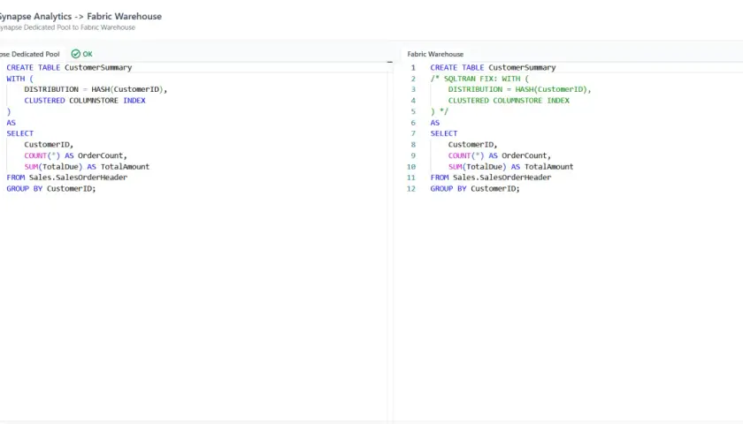SQL: CREATE TABLE CustomerSummary z użyciem WITH i SELECT, tworzy podsumowanie klienta.