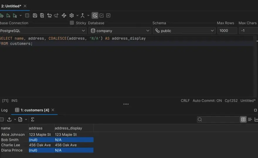 COALESCE w PostgreSQL - jak bezpiecznie obsługiwać NULL?