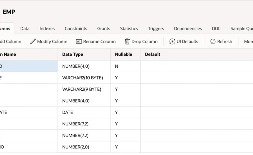 Oracle CREATE TABLE od podstaw - klucze, identity i CTAS
