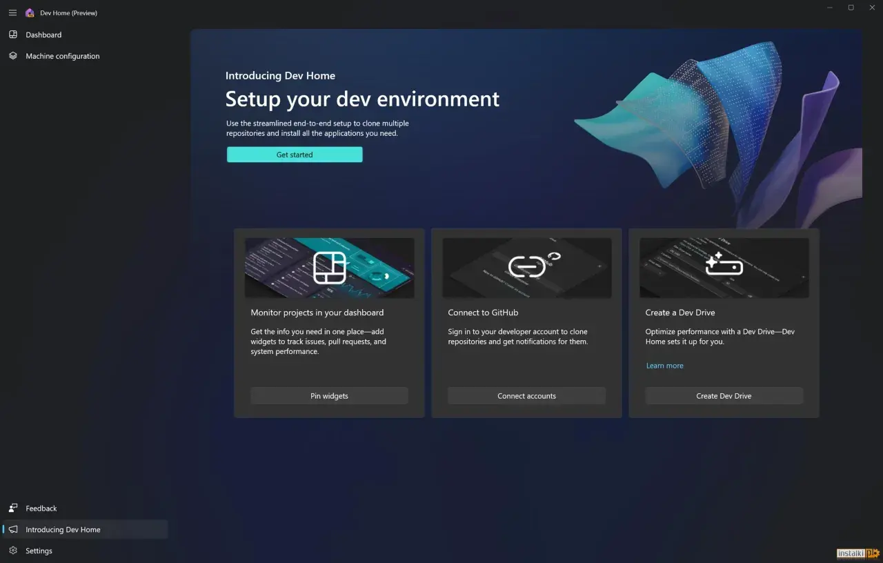 Dev Home ułatwia konfigurację środowiska deweloperskiego, monitorowanie projektów i tworzenie Dev Drive.