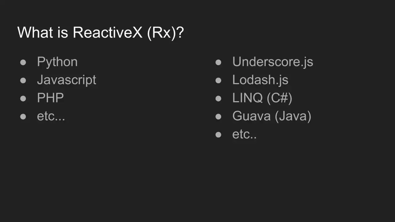 Lista języków i bibliotek, gdzie można nauczyć się, jak zrobić observer: Python, Javascript, PHP, Underscore.js, Lodash.js, LINQ, Guava.