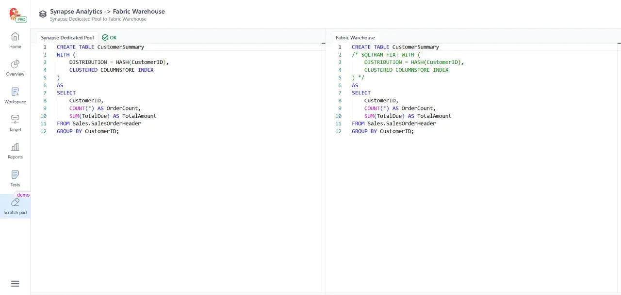 SQL: CREATE TABLE CustomerSummary z użyciem WITH i SELECT, tworzy podsumowanie klienta.