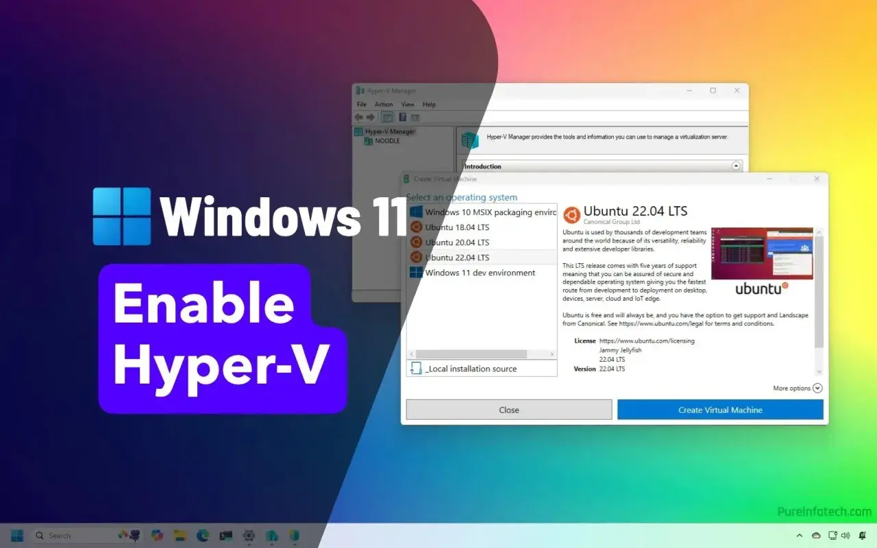 Instalacja Ubuntu 22.04 LTS na maszynie wirtualnej z wykorzystaniem Hyper-V w Windows 11.