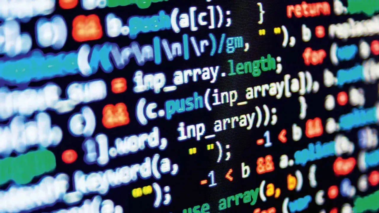 Fragment kodu z kolorowym podświetleniem składni, w tym `inp_array.length`. Widać fragmenty funkcji `push` i `return`, sugerujące pracę z danymi. To przykład zastosowania metody statycznej w programowaniu.