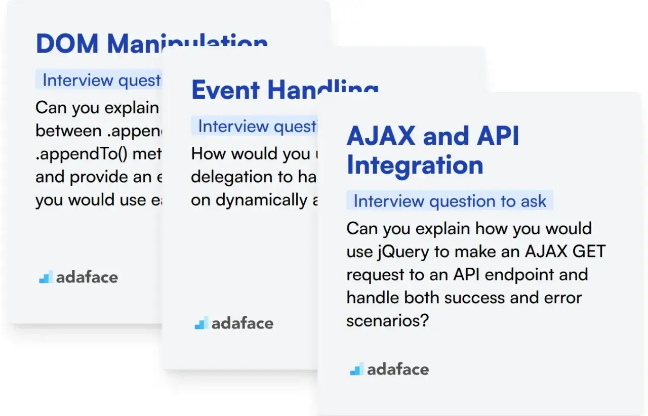 Pytania rekrutacyjne o jQuery: manipulacja DOM, obsługa zdarzeń, integracja AJAX/API.
